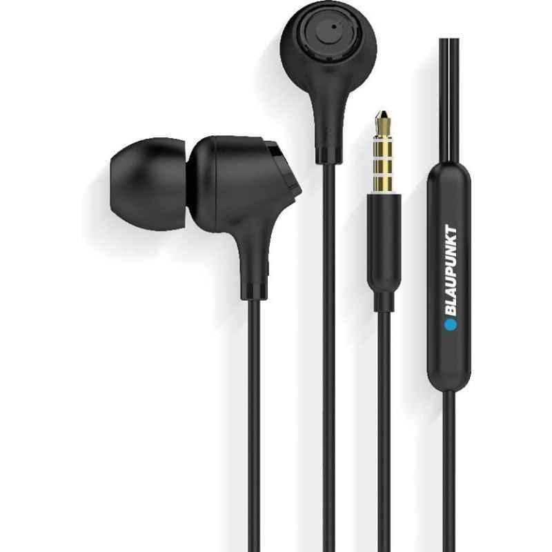 Blaupunkt EM01 Black In Ear Wired Metal Headset with Mic