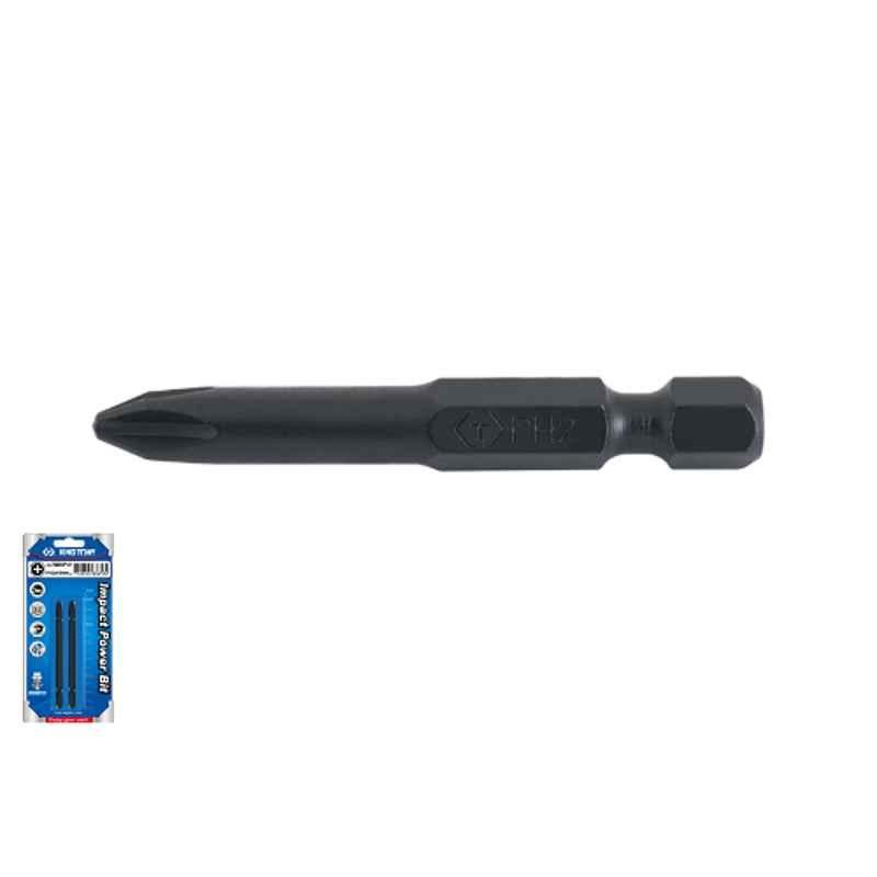 King Tony 2Pc PH4 50mm Phillips Head Short Neck Power Bit Set, 715004P-S1