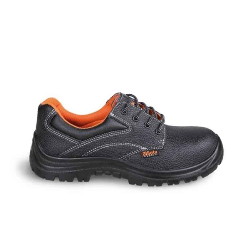 Beta Easy 7241EN Leather Steel Toe Black Safety Shoes, 072410837, Size: 4.5