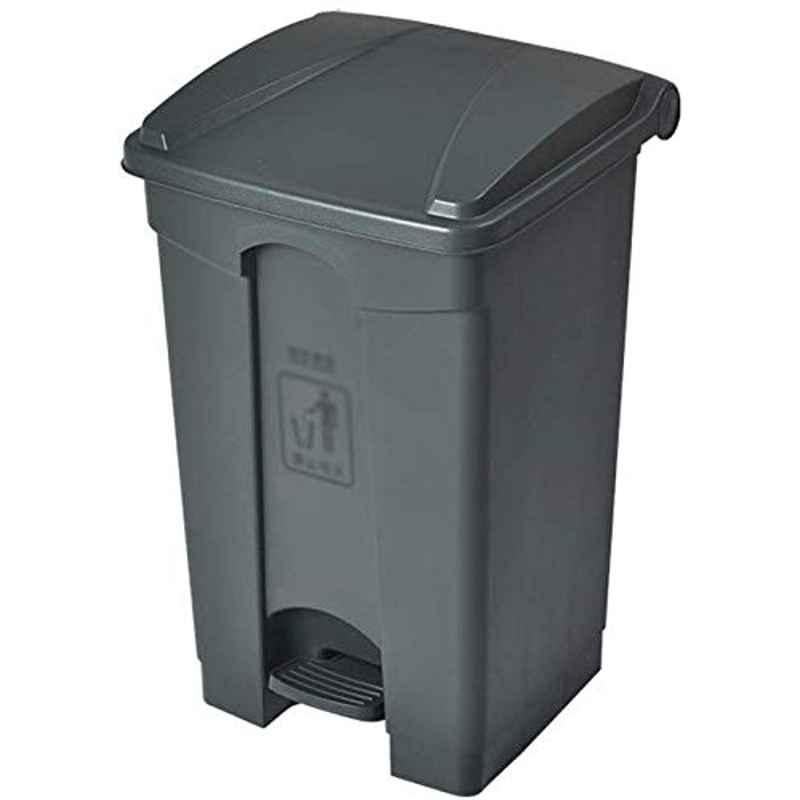 GFF 87L Grey Garbage Tribe Trash Can with Plastic Handle