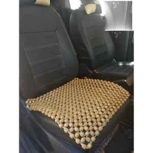 Q1 Beads 48x48x1.5cm Medium Beige Pure Wooden Beads Seat Cover