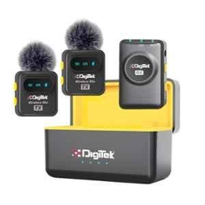 Digitek 70dB 20Hz-20Khz USB Wireless Microphone with Type-C to Lightning & USB-C Converter, Real-Time Monitoring & Noise Reduction, DWM-118