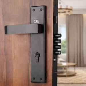 VIN KRAFT 10 inch 60mm Stainless Steel Black Oxide Mortise Door Lock Handle Set with 3 Keys, VK005-10CY-OSK-BLACK