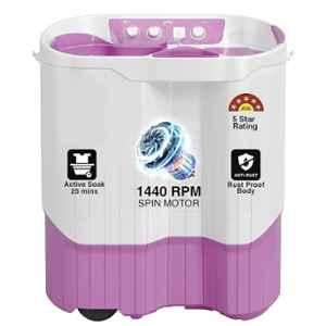 Godrej Edge Pro 9kg 5 Star Lilac Sprinkle Polypropylene Semi-Automatic Washing Machine, WSEDGE PRO 90 5.0 PB3 M LISP