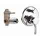 Cera Crayon Brass Chrome Finish Turn Type Single Lever Concealed Diverter System Set Consisting of Exposed & Concealed Part, F2008703