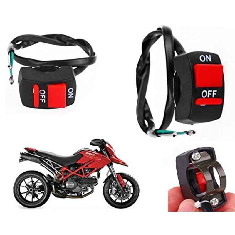 Auto Pearl 7/8 inch 12V Bike Fog Light Handle Bar Switch for Ducati Hypermotard