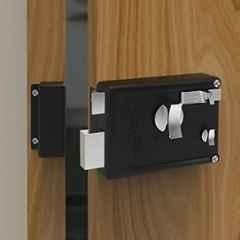 Plantex Heavy Duty Night Latch Door Lock with Key & Knob for Main Door/Inside Opening for Home, Hotel, Office Z-Black