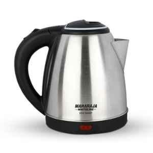 Maharaja Whiteline VIVA SMART 1.5 Litre 1500W Black & Silver Concealed Element Electric Kettle