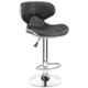 Chair Garage PU Leatherette Black Adjustable Height Bar Stool, CG05 (Pack of 2)