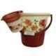 Joyo 2 Pcs 25L Plastic Brown Bucket & 1500ml Matching Mug Set