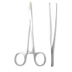Forgesy 2 Pcs 6 inch Stainless Steel Silver Straight Toothed Forceps & Needle Holder Set