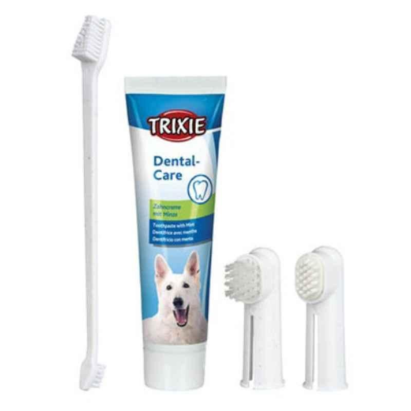 Trixie 4 Pcs Dental Hygiene Set for Dogs, 4011905025612
