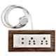 Palfrey 5A 2 Socket Wooden Texture Polycarbonate Extension Board with Two Pin Socket, Master Switch & 2m Wire, WD 652