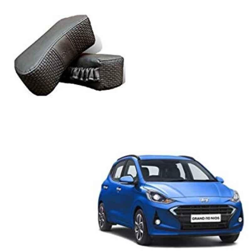 Kozdiko 2 Pcs Memory Foam Grey Luxurious Neck Rest Cushion Pillow Set for Hyundai Grand i10 Nios