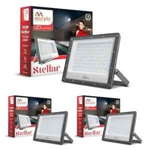 Murphy Stellar 150W 6500K Aluminium Cool White LED Flood Light for Outdoor (Pack of 3)