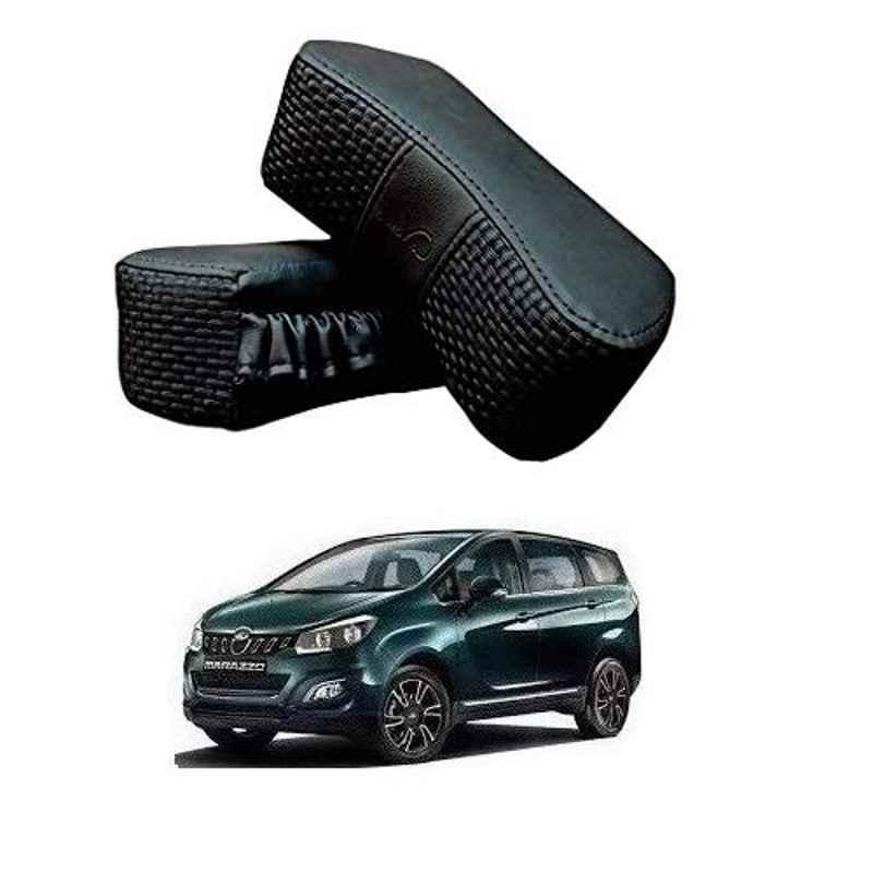 Kozdiko 2 Pcs Memory Foam Black Luxurious Neck Rest Set for Mahindra Marazzo, koz_39530