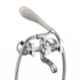 Oleanna DE-18WMTWC Desire Brass Silver Chrome Finish Telephonic Wall Mixer with Crutch & Hand Shower Set