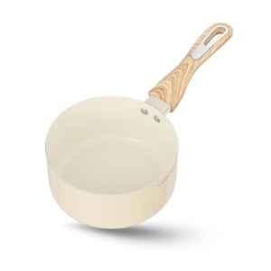 Cookaid Velora 1.5 Litre Aluminium Cream Non Stick Ceramic Coated Saucepan, CKD-CC-SP16-33
