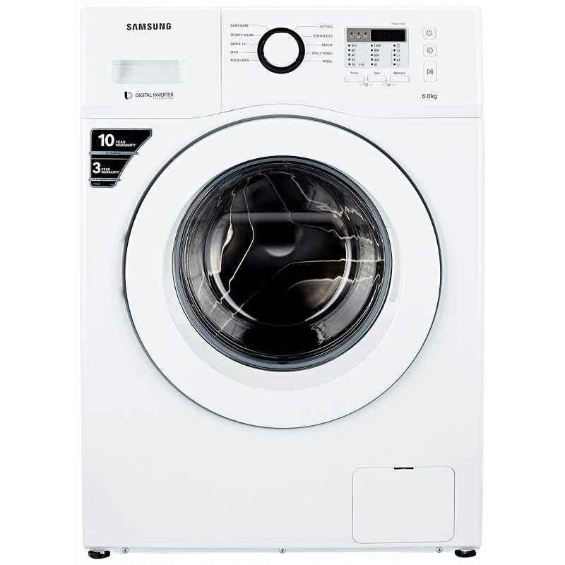 Samsung 6 kg White Front Load Washing Machine, WW60M206KMA