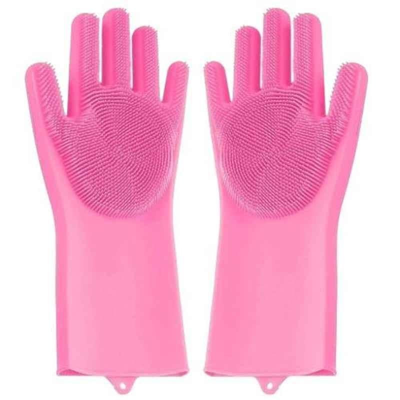 Love4ride 2 Pcs Silicon Reusable Brush Gloves Set