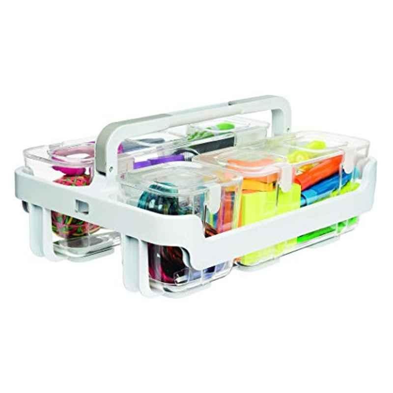 Deflecto White Stackable Caddy Organizer, 29004CR