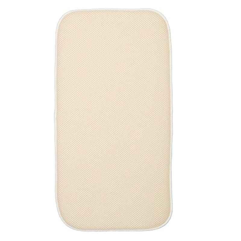 Polyester Wheat & Ivory Thick Quick-Drying Dish Drainer Board Mat, Size: Small