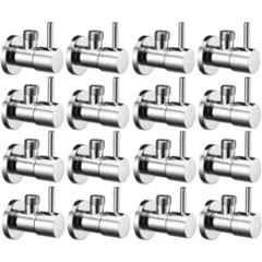 Senkiddpro Turbo Stainless Steel Chrome Finish Wall Mounted Angle Cock (Pack of 16)