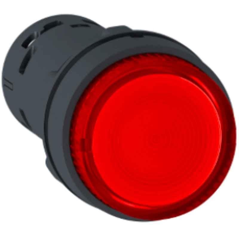 Schneider Harmony 1-NO Plastic Red Integral Led Spring Return Monolithic Illuminated Push Button, XB7NW34M1