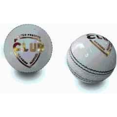 Peecock White Corporation Hand Stitched Cricket Leather Ball (Pack of 2)
