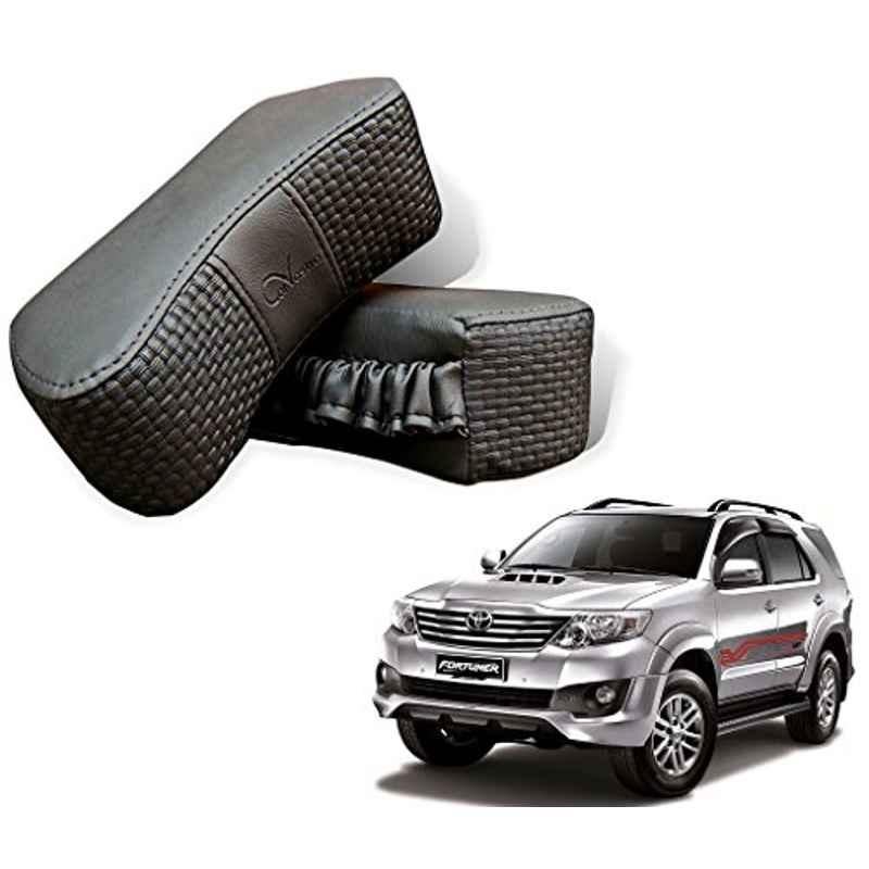 Kozdiko 2 Pcs Memory Foam Grey Car Vastra Neck Rest Cushion Set for Toyota Fortuner, koz_5409