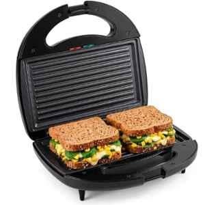 Thirdwind Royal Xpress 800W Black Electric Toaster Griller Sandwich Maker with Non Stick Coating Grill Plate, Power Indicator & 2 Year Warranty