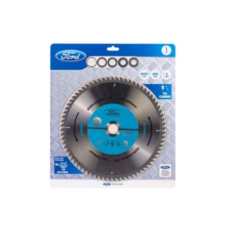 Ford FPTA-12-0024 72T 305x30x3mm Carbide Tipped Circular Saw Blade for Aluminum Cutting