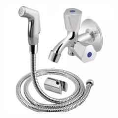 Fastgear PVC Silver Chrome Finish Health Faucet Set, FG1046