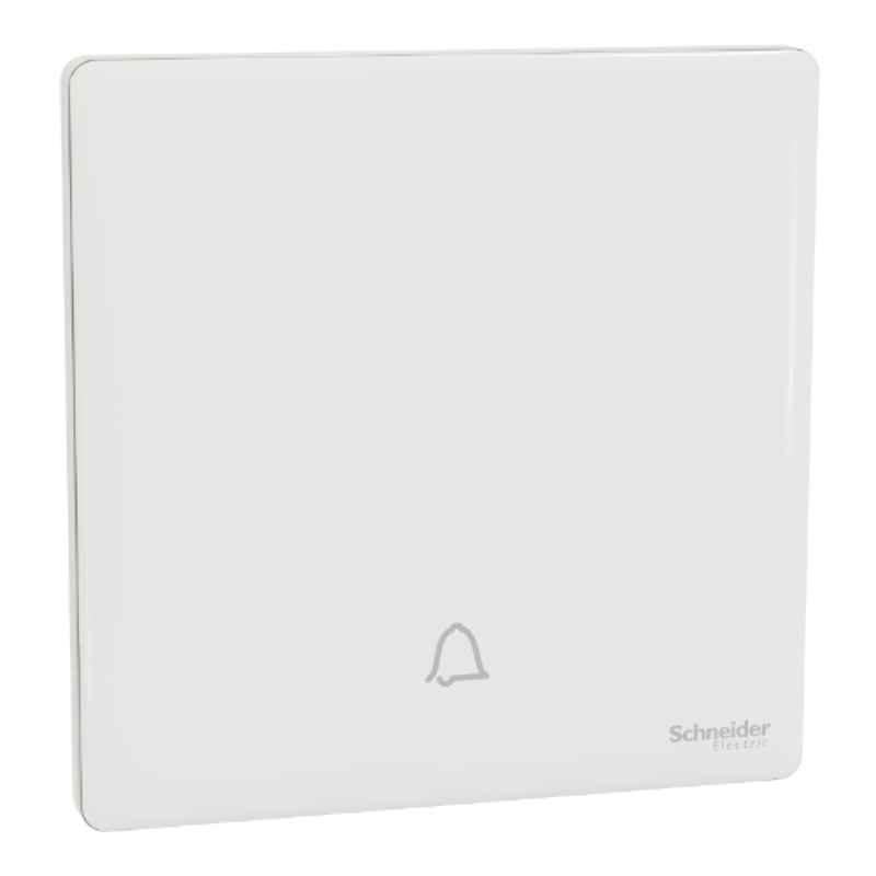 Schneider Electric Unica X 10A 250V Painted White Bell Press Switch, NUX31_BP_PW