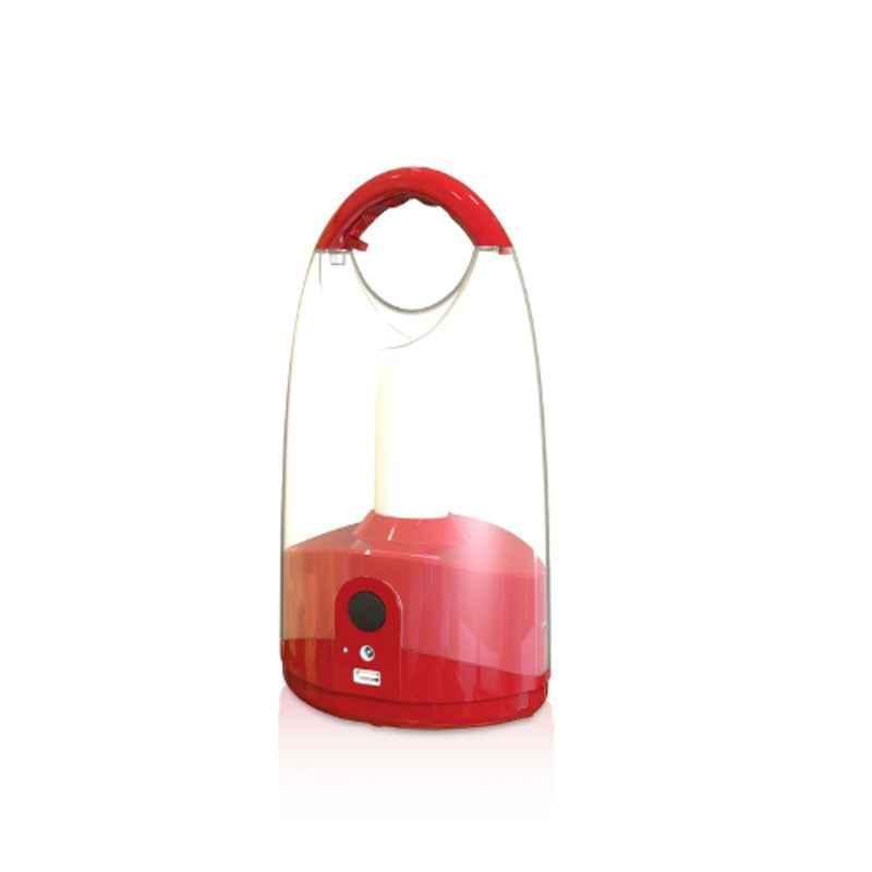 Impex 12V Red Rechargeable Lantern with 3W Solar Panel, CB 2288