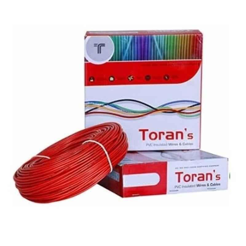 Toran 1.5 Sqmm Red PVC Insulated Cable, Length: 90 m