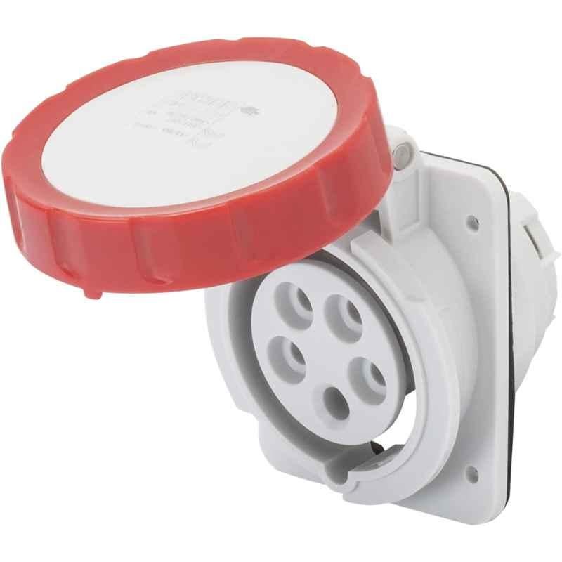 Gewiss 16A 3P+E Red Outlet Socket with Screw Wiring, GW62231H