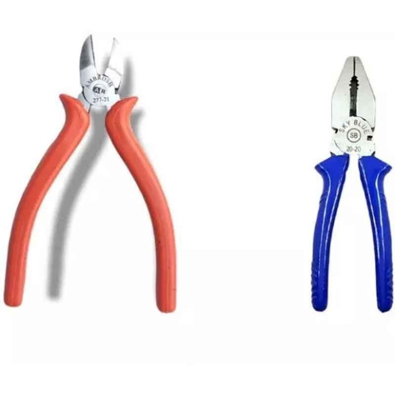 Sky Blue 2 Pcs 7.8 inch Lineman Plier Combo, SBE_PLIER_0433