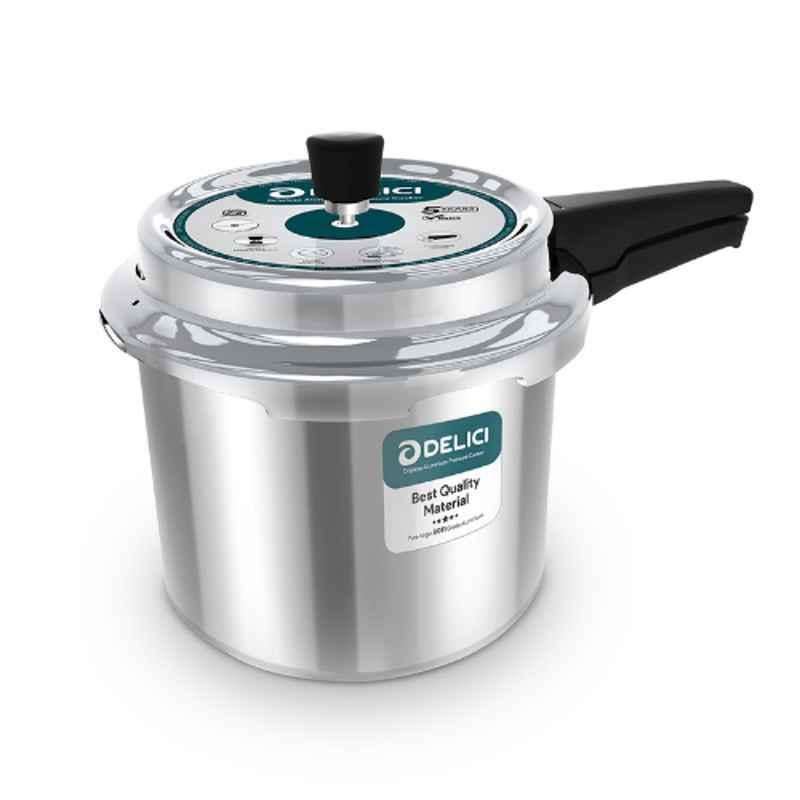 Delici 3L Aluminium Silver Pressure Cooker, ADPC3E