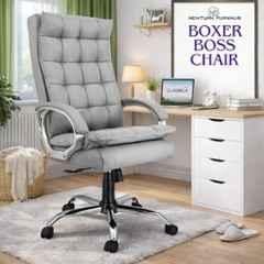 Newturn Boxer HB Premium Synthetic Leather Grey High Back Ergonomic Chair