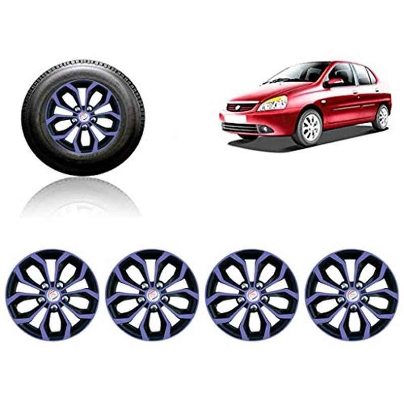 Auto Pearl 4 Pcs 14 inch ABS Violet & Black Car Wheel Cover Set for Tata Indigo