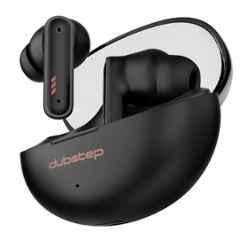 Dubstep Buzz X10 Black TWS Wireless Earbuds with 60hrs Playtime, Bluetooth v6.0, ENC Noise Cancellation, 13mm Drivers, Touch Control, Game & Music Mode