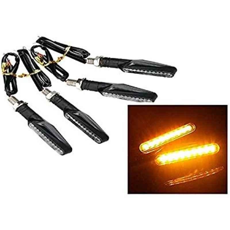 AOW Motorcycle Amber LED Turn Signal Indicators Light Lamp Regal Raptor 4Pcs for Bajaj Pulsar 150