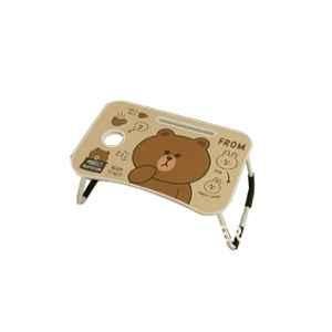 Hayyin 60x40x28cm MDF Brown Cartoon Print Multi-Purpose Foldable Laptop Table