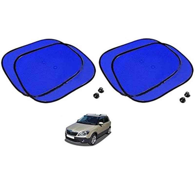 Kozdiko 4 Pcs Blue Chipkoo Car Window Sunshade Curtain Set for Skoda Fabia, koz_83056