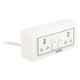 Palfrey 16A/20A 2 Socket White Polycarbonate Electric Extension Board with 2 Switch & 2m Wire, 16162