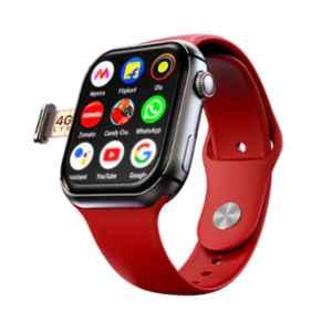 Fire Boltt Dream WristPhone Smartwatch with 4G SIM/LTE/WiFi, Android OS, Play Store Unlimited Apps, GPS & Free Size, Cherry Hug