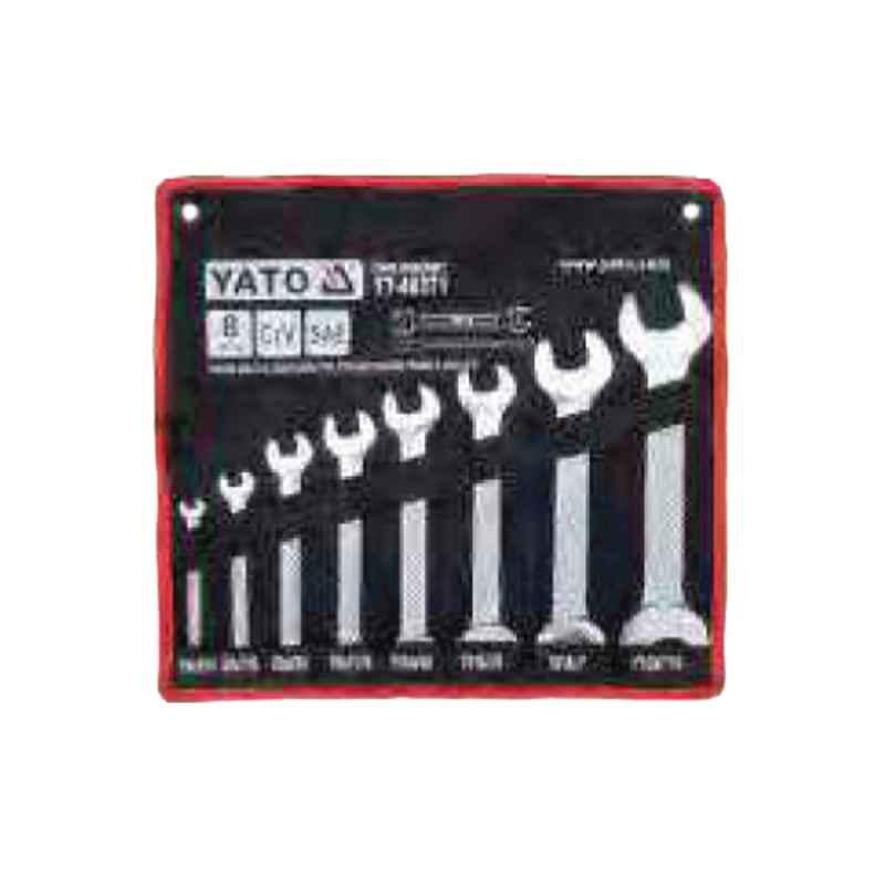 Yato 8 Pcs 120-295mm CrV Double Open End Spanner Set, YT-48371