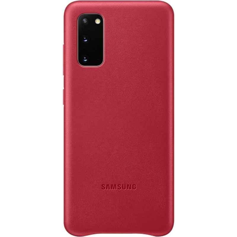 Samsung Leather Red Cover for S20, EF-VG980LREGWW