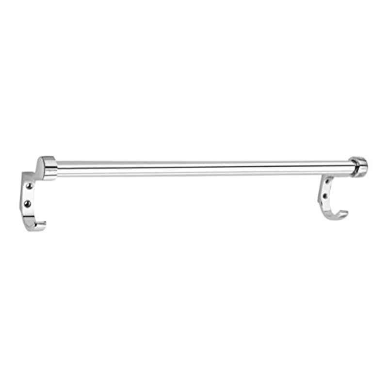 Aligarian 24 inch Stainless Steel & Glass Chrome Finish Wall Mounted Section Towel Rod